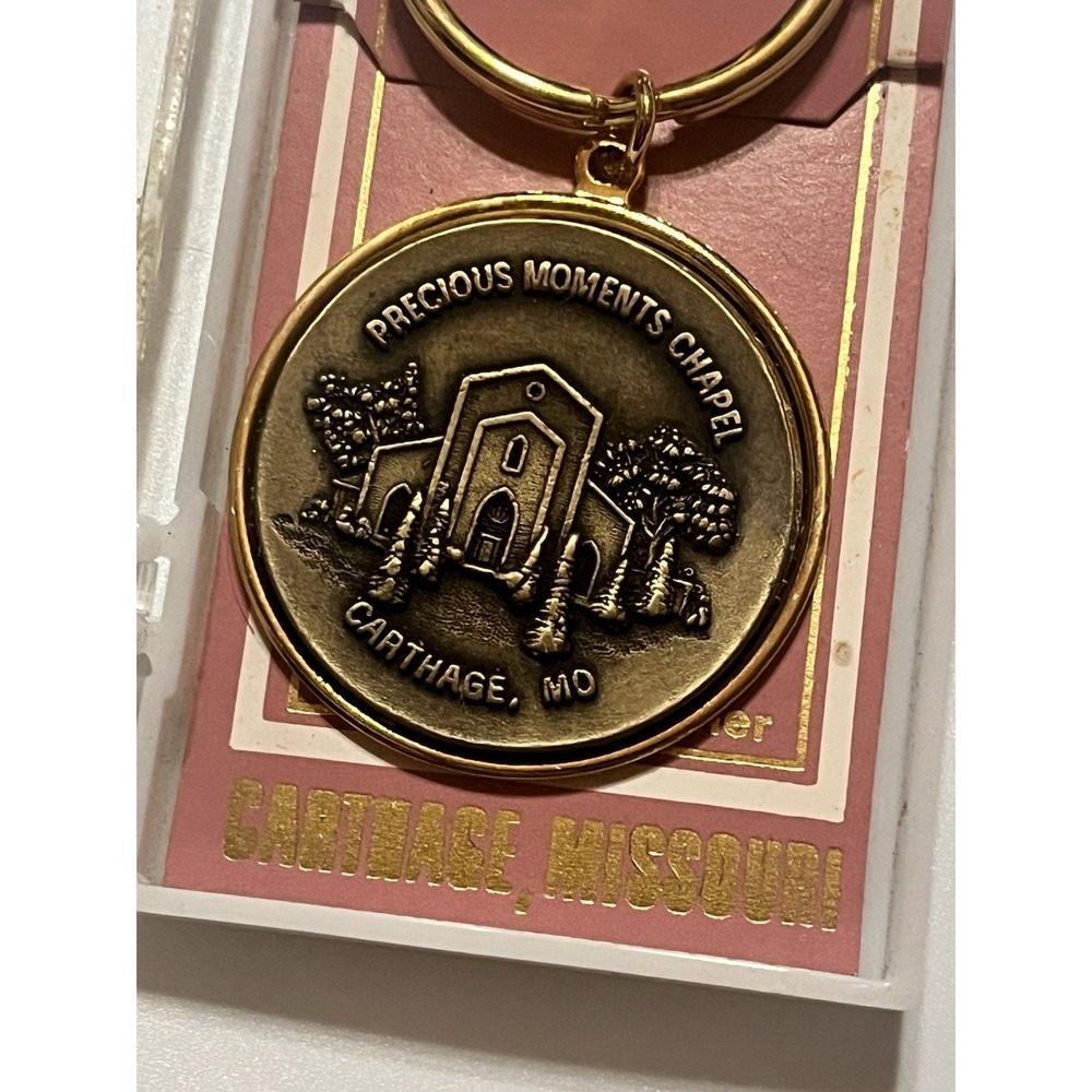 Precious Moments Chapel Keychain Carthage Missouri Souvenir Medal